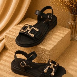 Sandália Flatform Preta